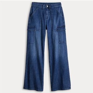 Women's Blue Cargo Jeans